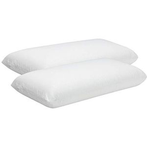 Pikolin Home - Set van 2 ergonomische visco-elastische kussens met aanpasbare dubbele bekleding met Memory Foam kern om zij- of rugslaap te slapen