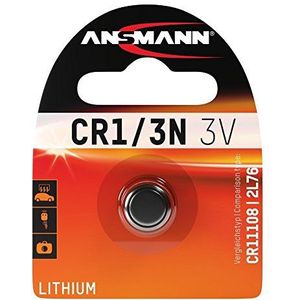 ANSMANN Lithiumbatterij CR1/3N 3 V (1 stuk) – knoopcel voor zakrekenmachine, digitale weegschaal, garageopening enz. – platte batterij robuust en duurzaam