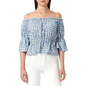 myMo blouse, dames, blauw, L, Blauw