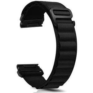 ZoRoll QuickFit armband voor Garmin Fenix 7X/Fenix 6X GPS/Fenix 6X PRO/Fenix 5X GPS/5X Plus, 26 mm nylon verstelbaar met G-haak voor Garmin Fenix 3/Fenix 3 hr/Descent mk1/Descent mk2 - zwart, Nylon