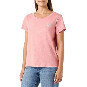 Tommy Hilfiger T-shirt met korte mouwen dames, Flora roze gemêleerd