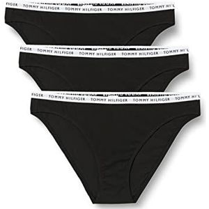 Tommy Hilfiger 3p bikini ondergoed voor dames, Zwart (zwart/zwart)