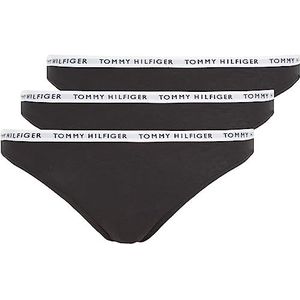 Tommy Hilfiger 3p bikini ondergoed voor dames, Zwart (zwart/zwart)