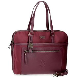 joumma bags,s.l. Le Fohlen Lana Porta Melke 15,6 inch, rood, 40 x 30 x 5 cm, polyester en PU, rood, laptopkoffer, rood, Rood, laptopkoffer