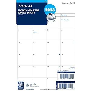 Filofax Agenda 2023 A5 met maanden op twee pagina's