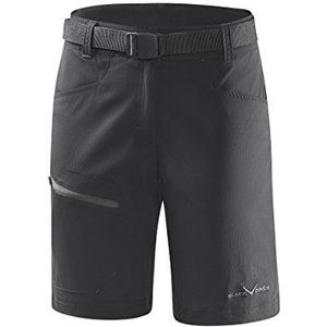 Black Crevice Trekkingshorts voor dames, wandelshorts, korte wandelshorts voor dames, outdoor shorts voor dames, waterdicht en sneldrogend, duurzame en ademende wandelshorts met zakken, zwart.