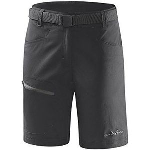 Black Crevice Trekkingshorts voor dames, korte wandelshorts voor dames, outdoor shorts voor dames, waterdicht en sneldrogend, duurzame en ademende wandelshorts met zakken, zwart.