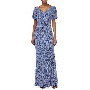 Gina Bacconi Robe de cocktail maxi en jersey pour femme, bleu, 46