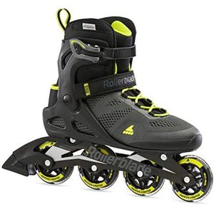 Rollerblade Macroblade 80 Rollers de fitness et de performance pour homme - Noir et vert citron - Pointure 42