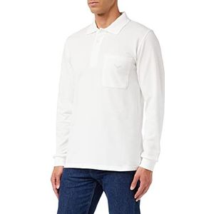 Trigema Poloshirt voor heren met lange mouwen, wit (001)