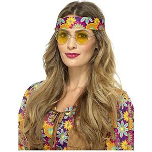 Smiffys hippie-bril, geel