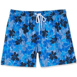 Amazon Essentials Sneldrogende zwemshorts voor heren, 17,8 cm, blauw bloemenpatroon, XS