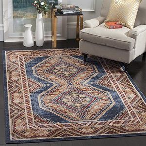 Safavieh Adalyn BIJ647B tapijt, geweven, 120 x 180 cm, koningsblauw/roze