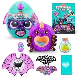 Rainbocorns ZURU Monstercorn Surprise, Spider, by ZURU Surprise Unboxing Soft Toy, Fantasy Monster Gifts voor meisjes, maginary Play met draagbare accessoires (Spider)