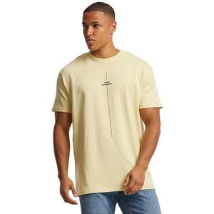 MERCHCODE Mp0006978-think Different Heavy Oversized T-shirt voor heren (1 stuk), Zacht geel, XXL
