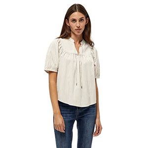 Peppercorn dames emala blouse, 0123s Almond Milk Striped