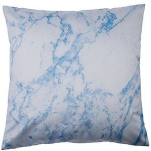 Madura Marble kussensloop, polyester, 40 x 40 cm, lichtblauw