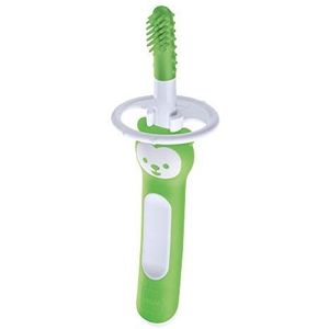 MAM Massaging Brush ZEDMM702N tandenborstel voor het reinigen van de mondholte van de baby, 3 + maanden, groen