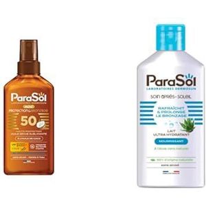 Parasol Mini Oil Spray Droog 50 SPF Bescherming & Bronzing & Melk After Sun Ultra Hydraterend