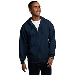 Fruit of the Loom Eversoft fleece sweatshirts, hoodies & sweatpants heren, Doorlopende ritssluiting, marineblauw