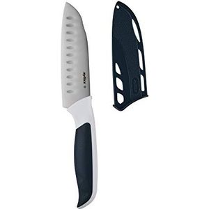 Zyliss Santoku Comfort E920214 mini-mes, 12 cm, Japans roestvrij staal, zwart/wit, keukenmes/groentemes/hakmes, vaatwasmachinebestendig