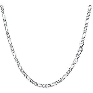 PROSILVER Figaro-ketting 3 mm / 5 mm van 925 sterlingzilver / vermijd voor dames en heren, lengte 36/46/51/55/61/66/71 cm