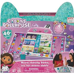 Spin Master Games Gabby's Dollhouse Gabby's gezelschapsspel met 4 kattenoren hoofdbanden