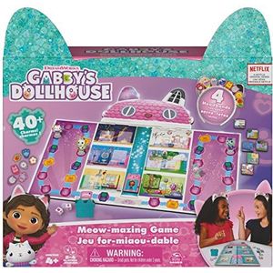 Spin Master Games Gabby's Dollhouse Gabby's gezelschapsspel met 4 kattenoren hoofdbanden