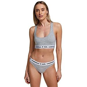 KARL LAGERFELD Logo bralette damesondergoed (1 stuk), Grijze mix