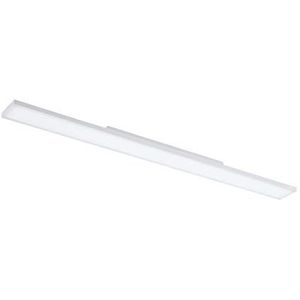 EGLO Turcona Led-plafondlamp, plafondlamp met 1 lichtpunt, woonkamerlamp, modern, keukenlamp van staal en kunststof, hal lamp plafond in wit, gesatineerd, lengte: 120 cm, breedte: 10 cm