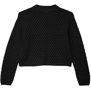 s.Oliver Pull pour fille avec motif perforé, 9999 noir, 164