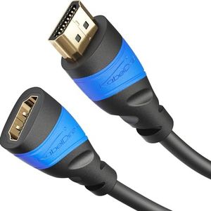KabelDirekt - 5 m - HDMI-verlengkabel (4 K @ 60 Hz voor Ultra HD - High Speed met Ethernet, compatibel met HDMI 2.0/1.4, verlengkabel voor Blu-ray/PS5/Xbox Series X/Switch, zwart)