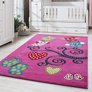 Laagpolig tapijt voor kinderkamer, paars