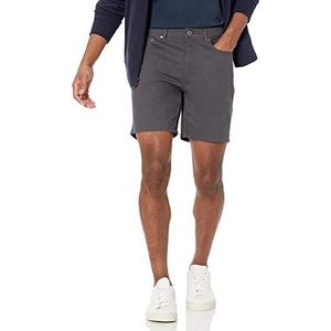 Amazon Essentials Herenshorts, slim fit, binnenbeenlengte 17,8 cm, 5 zakken, donkergrijs, maat 34