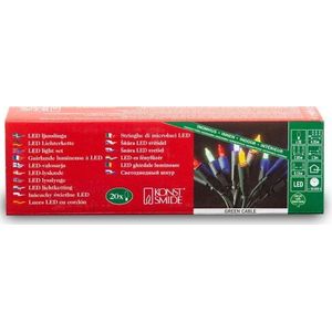 Konstsmide Mini-lichtsnoer, 10 leds, retrodesign, 230 V, groen, 6300-500