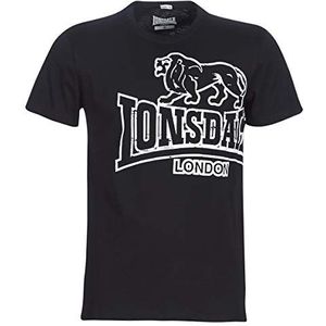 Lonsdale T-shirt met korte mouwen voor heren, Zwart (schwarz)