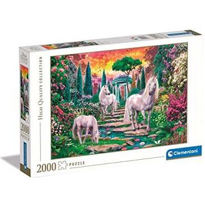 Puzzel Classical Unicorns (2000st) - Betoverende eenhoorns in een kleurrijke tuin