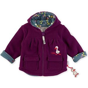 Sigikid Baby meisje fleece jas met capuchon, lila, 62, Lila.