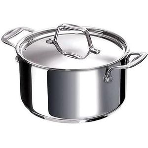 Beka line 12061284 Chef kookpan met roestvrijstalen deksel, 28 cm, zilverkleurig