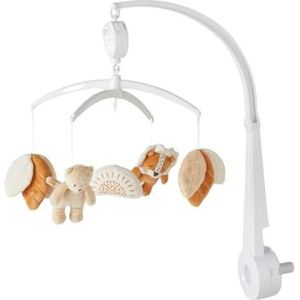 Noukie's - Babou & Kendi pastelhouten muziekcarrousel - Giostrine voor wieg, bed met oevers, box - Stimulerend spel