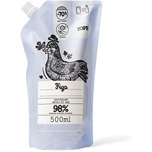 Yope Navulverpakking met natuurlijke vijg vloeibare zeep 500 ml