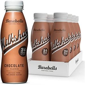 Barebells Romige eiwitshake - suikerarm, 24 gram eiwit per fles, lactosevrij - milkshake chocolade, 8 x 330 ml