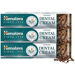 Himalaya Crème dentaire ayurvédique à l'huile essentielle de clou de girofle | Prévient les caries et la mauvaise haleine | Formulée par des experts dentaires – 100 g (lot de 3)