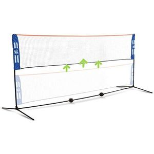 Joola HIT MIT Draagbaar badmintonnet met in hoogte verstelbaar – multisportcompetitienet voor binnen of buiten voor het spelen van picklebal, volleybal voor kinderen, voetbal, tennis