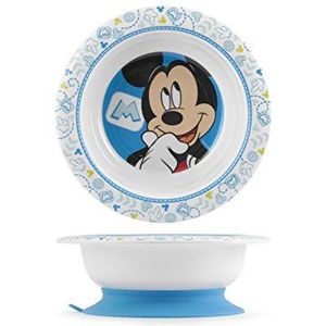 Lulabi Disney Mickey Soepbord, antislip, 16 cm, lichtblauw, 6 maanden