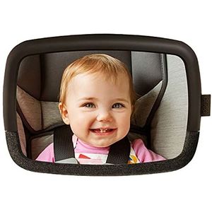 Munchkin Draaibare spiegel voor auto, baby, achterbankspiegel, groothoekspiegel voor baby's en zuigelingen, XL spiegel, onbreekbaar en schokbestendig, onmisbaar auto-accessoire voor kinderen
