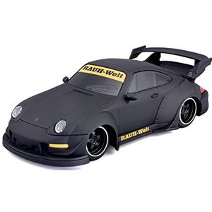 Maisto Tech R/C Porsche 993 RWB 581533 op afstand bestuurbare auto op schaal 1:24 2,4 GHz met pistoolgreep vanaf 5 jaar, mat zwart