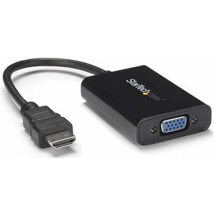 StarTech.com HDMI naar VGA adapterkabel met audio - HDMI naar HD15 - stekker naar bus - 1920x1080 - zwart (HD2VGAA2)