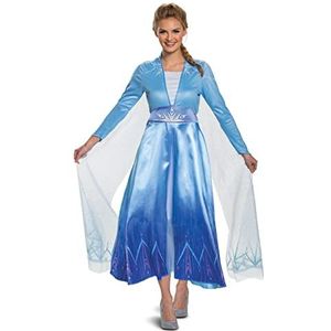 Disguise Disney Elsa Frozen 2 Deluxe volwassen kostuum, blauw, XL
