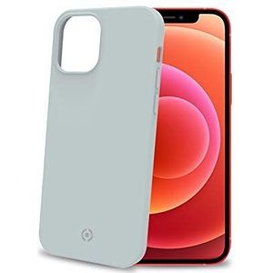 Celly Blauwe iPhone 12 Pro Max hoes, Soft Touch siliconen TPU beschermhoes anti-slip schokbestendig anti-kras